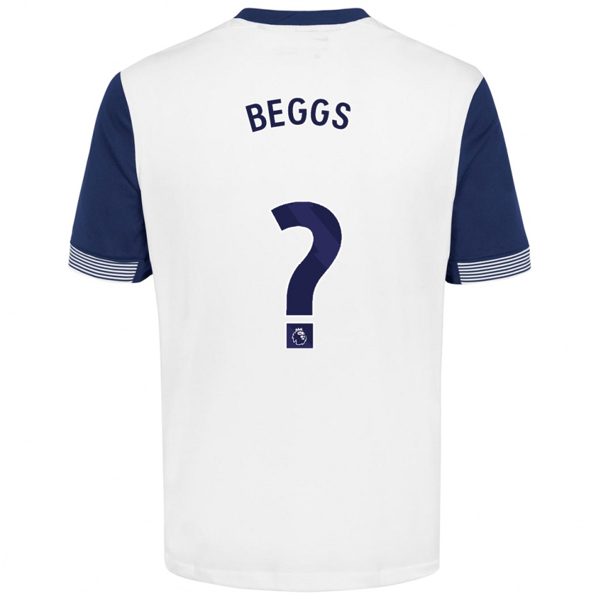 Men Football Jamel Beggs #0 White Blue Home Jersey 2024/25 T-Shirt Uk