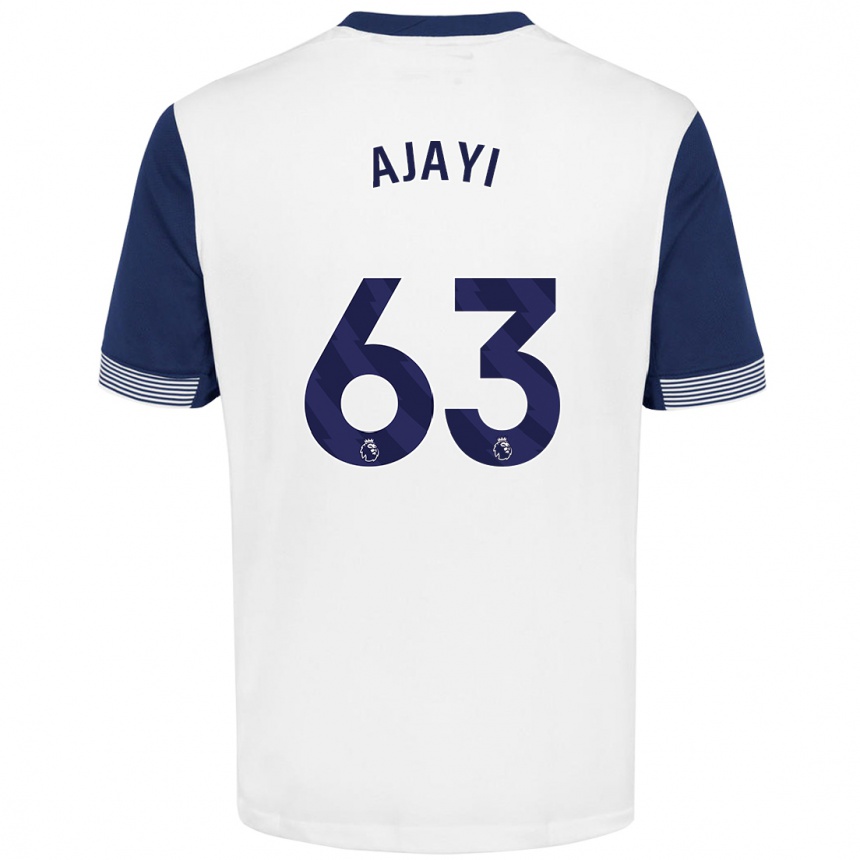 Men Football Damola Ajayi #63 White Blue Home Jersey 2024/25 T-Shirt Uk