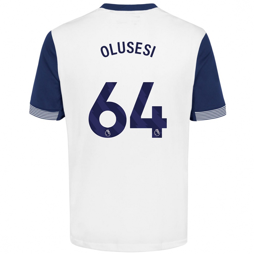 Men Football Callum Olusesi #64 White Blue Home Jersey 2024/25 T-Shirt Uk