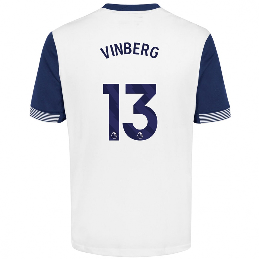 Men Football Matilda Vinberg #13 White Blue Home Jersey 2024/25 T-Shirt Uk