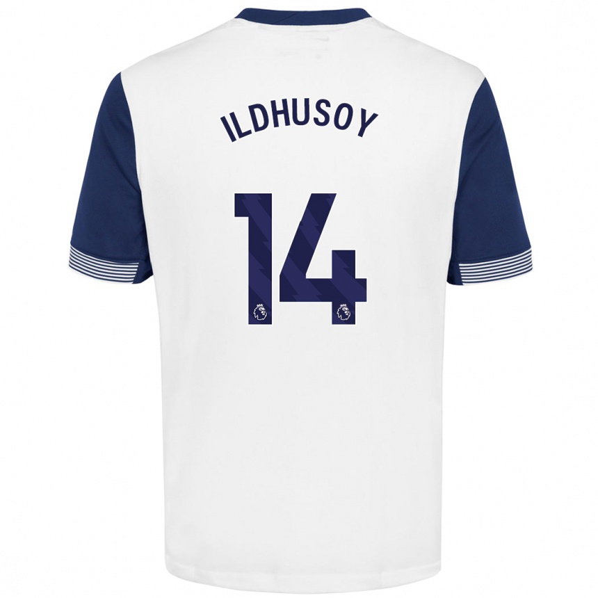 Men Football Celin Bizet Ildhusøy #14 White Blue Home Jersey 2024/25 T-Shirt Uk