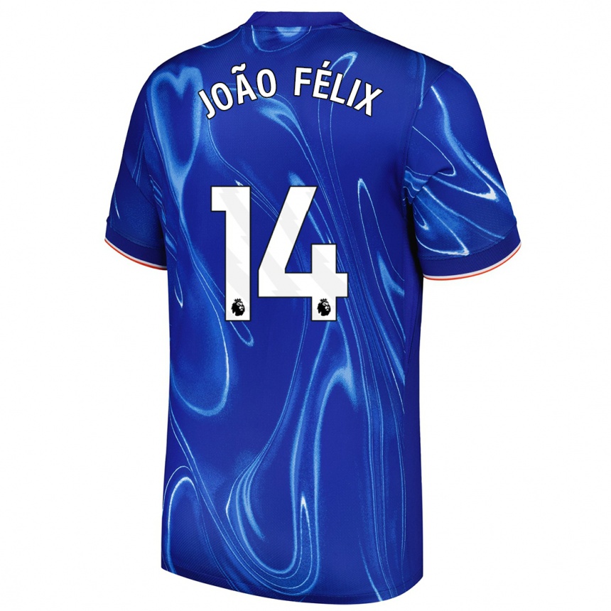 Men Football Joao Felix #14 Blue White Home Jersey 2024/25 T-Shirt Uk