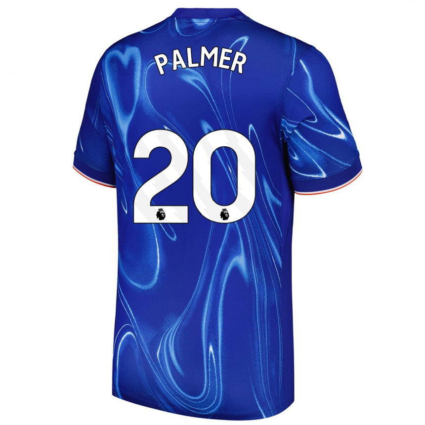 Men Football Cole Palmer #20 Blue White Home Jersey 2024/25 T-Shirt Uk