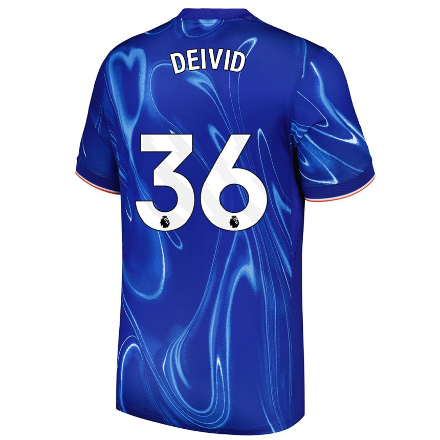 Men Football Deivid Washington #36 Blue White Home Jersey 2024/25 T-Shirt Uk