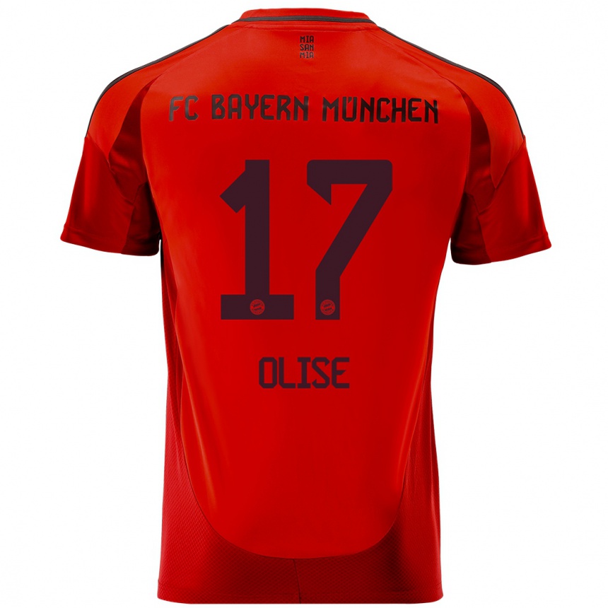 Men Football Michael Olise #17 Red Home Jersey 2024/25 T-Shirt Uk