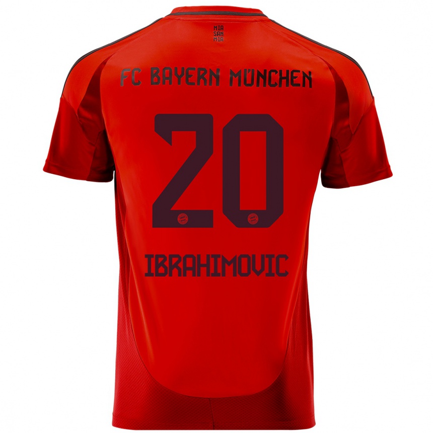 Men Football Arijon Ibrahimovic #20 Red Home Jersey 2024/25 T-Shirt Uk