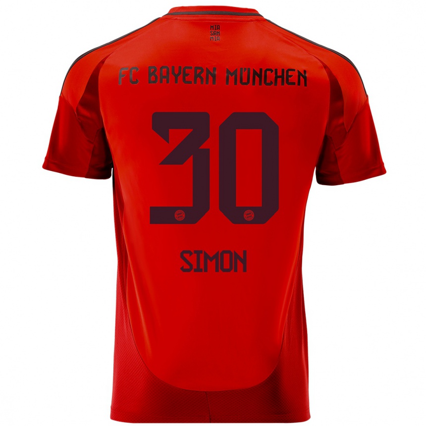 Men Football Carolin Simon #30 Red Home Jersey 2024/25 T-Shirt Uk