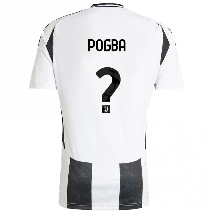 Men Football Paul Pogba #0 White Black Home Jersey 2024/25 T-Shirt Uk