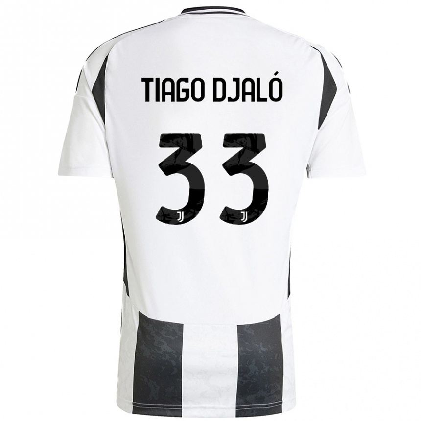 Men Football Tiago Djalo #33 White Black Home Jersey 2024/25 T-Shirt Uk