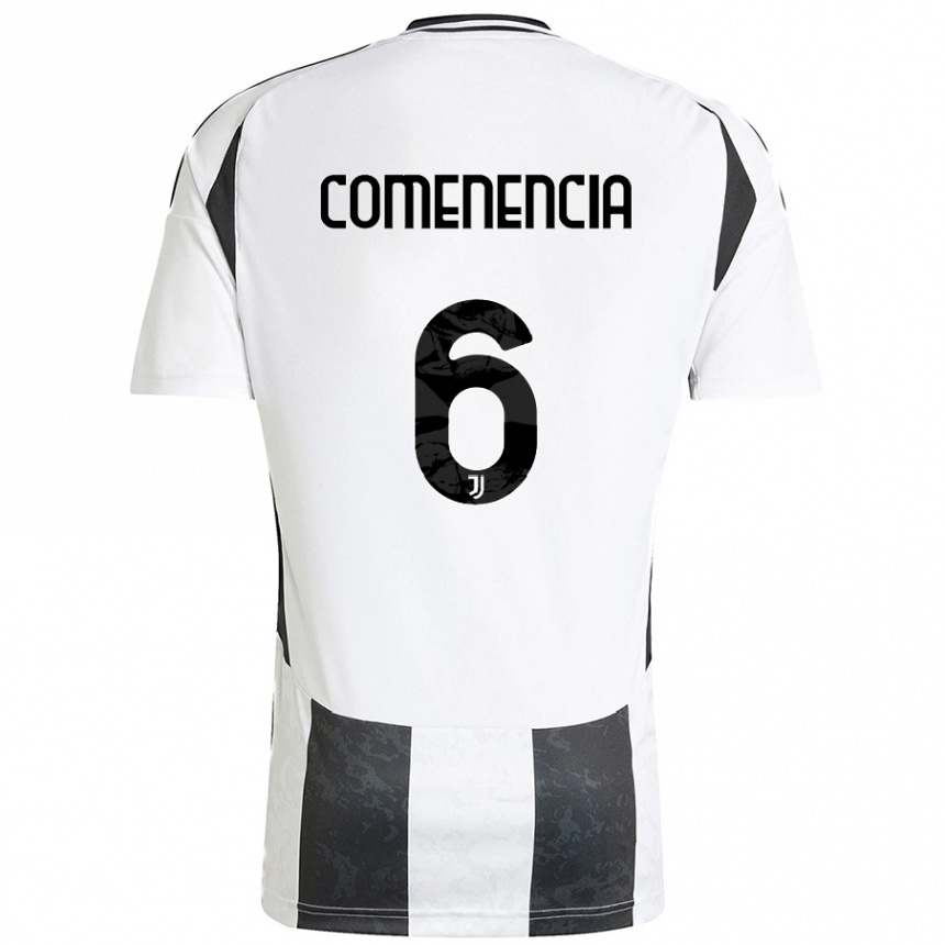 Men Football Livano Comenencia #6 White Black Home Jersey 2024/25 T-Shirt Uk