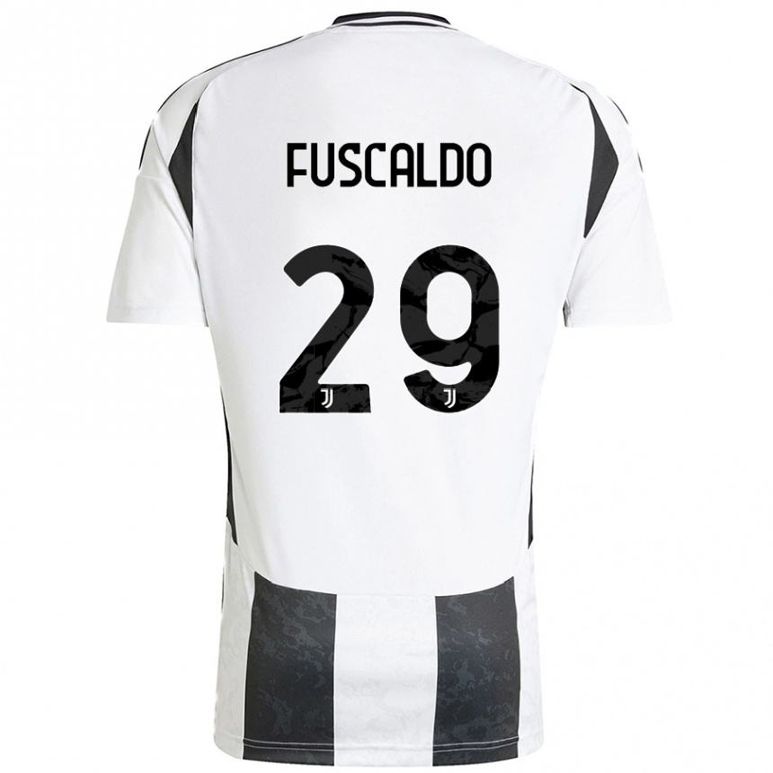 Men Football Matteo Fuscaldo #29 White Black Home Jersey 2024/25 T-Shirt Uk