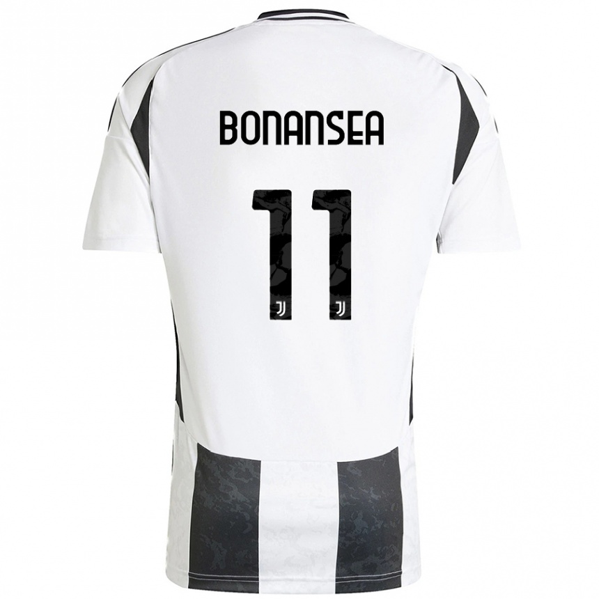 Men Football Barbara Bonansea #11 White Black Home Jersey 2024/25 T-Shirt Uk