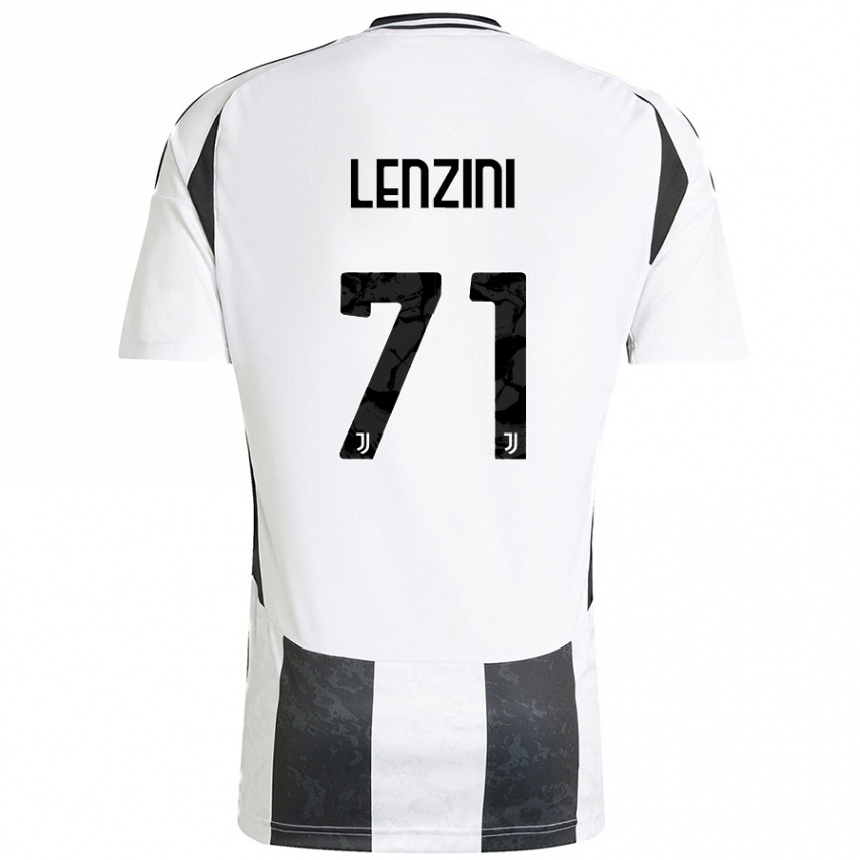 Men Football Martina Lenzini #71 White Black Home Jersey 2024/25 T-Shirt Uk