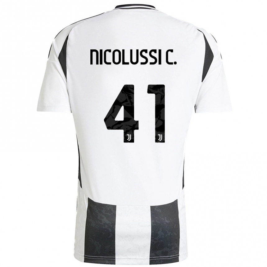 Men Football Hans Nicolussi Caviglia #41 White Black Home Jersey 2024/25 T-Shirt Uk