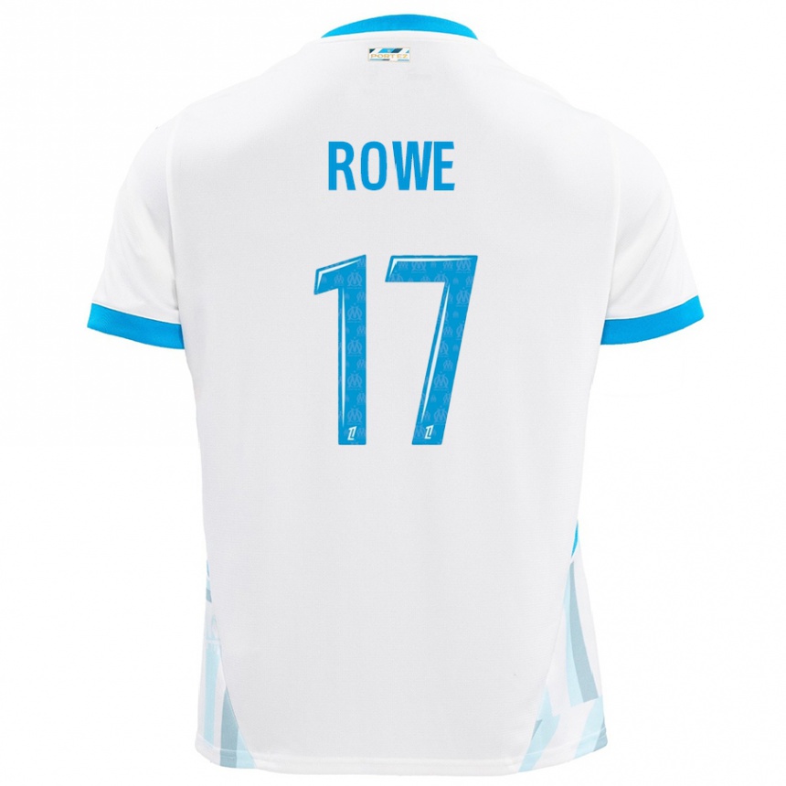 Men Football Jonathan Rowe #17 White Sky Blue Home Jersey 2024/25 T-Shirt Uk