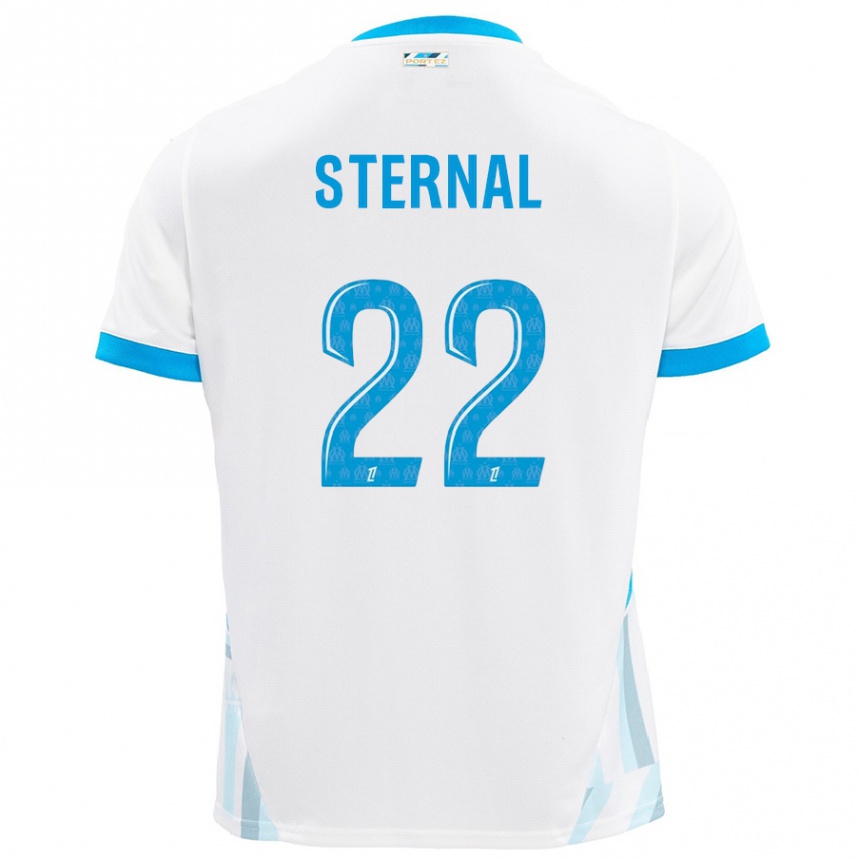 Men Football Enzo Sternal #22 White Sky Blue Home Jersey 2024/25 T-Shirt Uk