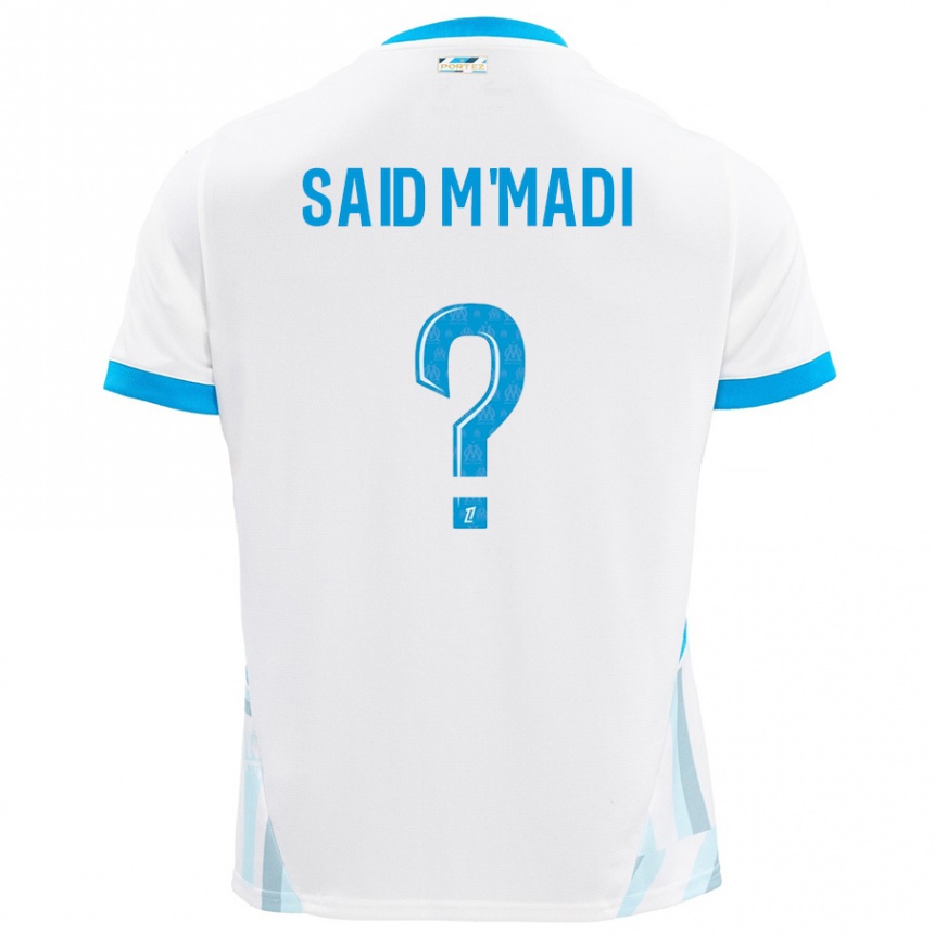 Men Football Yakine Said M'madi #0 White Sky Blue Home Jersey 2024/25 T-Shirt Uk