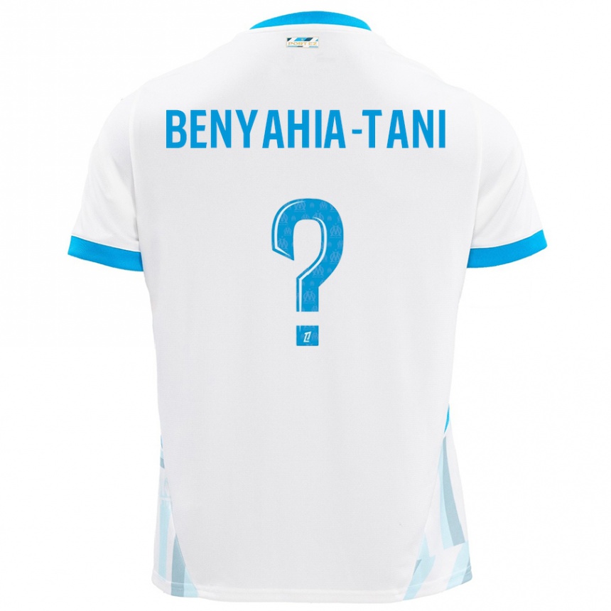 Men Football Aylan Benyahia-Tani #0 White Sky Blue Home Jersey 2024/25 T-Shirt Uk