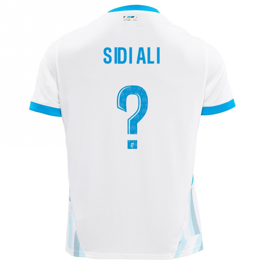 Men Football Sofiane Sidi Ali #0 White Sky Blue Home Jersey 2024/25 T-Shirt Uk