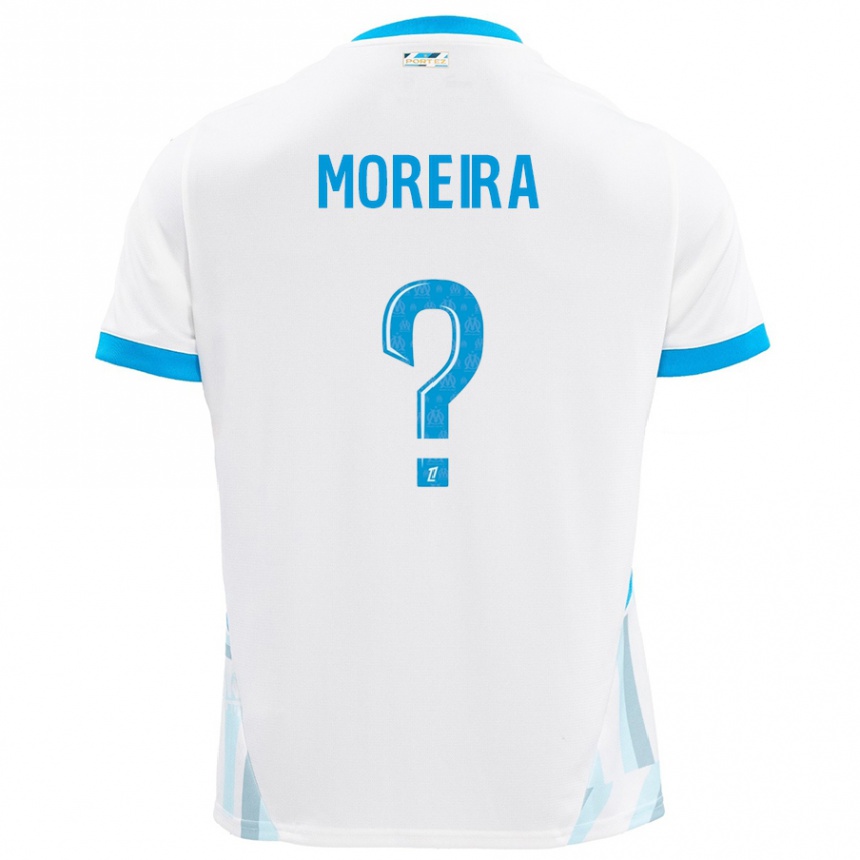 Men Football Iuri Moreira #0 White Sky Blue Home Jersey 2024/25 T-Shirt Uk