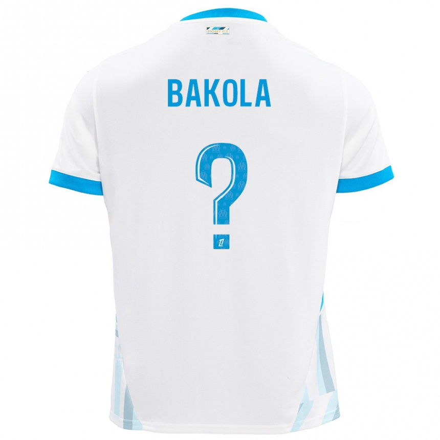 Men Football Darryl Bakola #0 White Sky Blue Home Jersey 2024/25 T-Shirt Uk