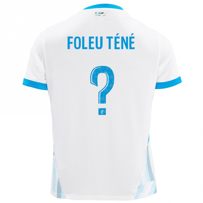 Men Football Krys Foleu Téné #0 White Sky Blue Home Jersey 2024/25 T-Shirt Uk