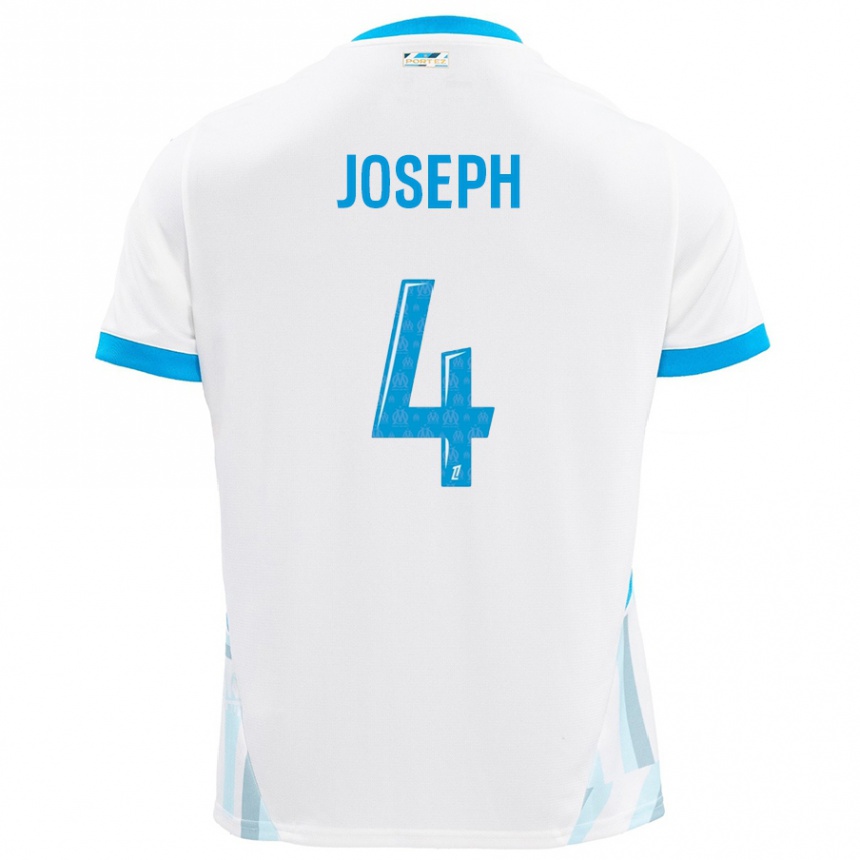 Men Football Tabita Joseph #4 White Sky Blue Home Jersey 2024/25 T-Shirt Uk