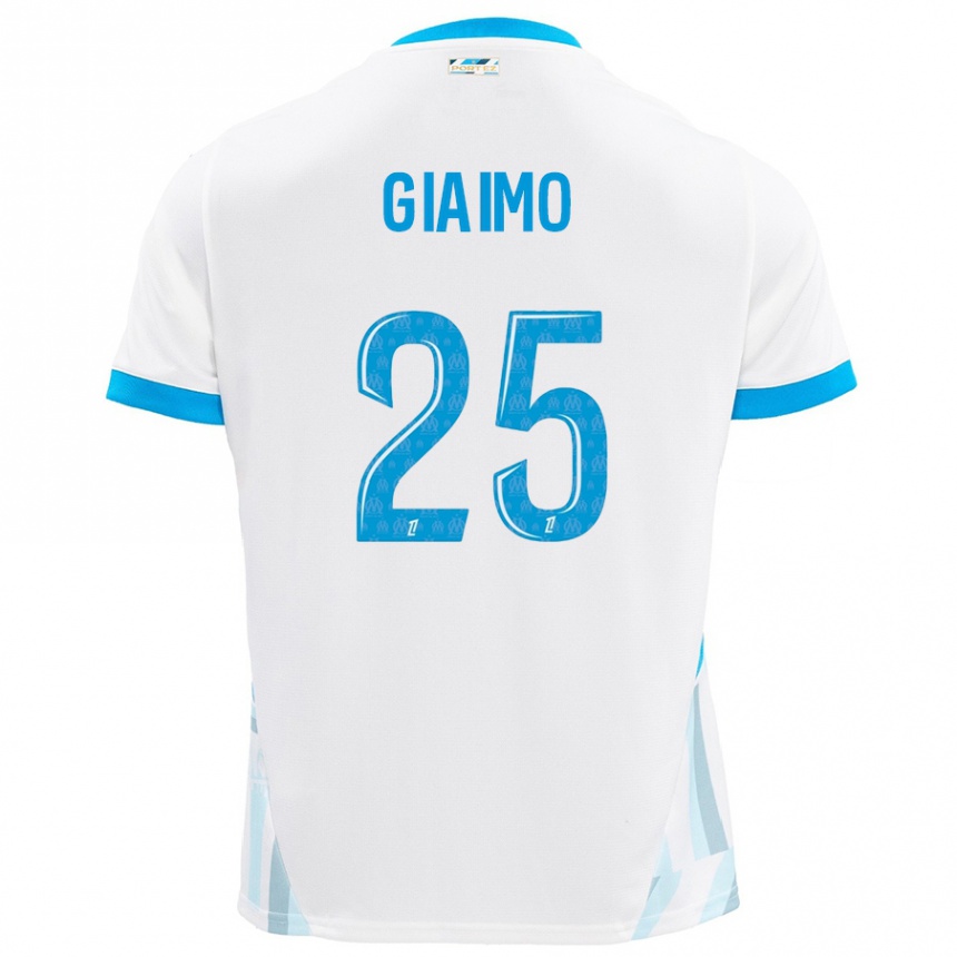 Men Football Carla Giaimo #25 White Sky Blue Home Jersey 2024/25 T-Shirt Uk