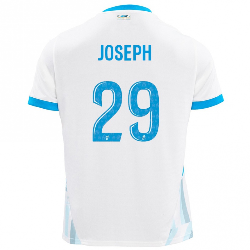 Men Football Darlina Joseph #29 White Sky Blue Home Jersey 2024/25 T-Shirt Uk