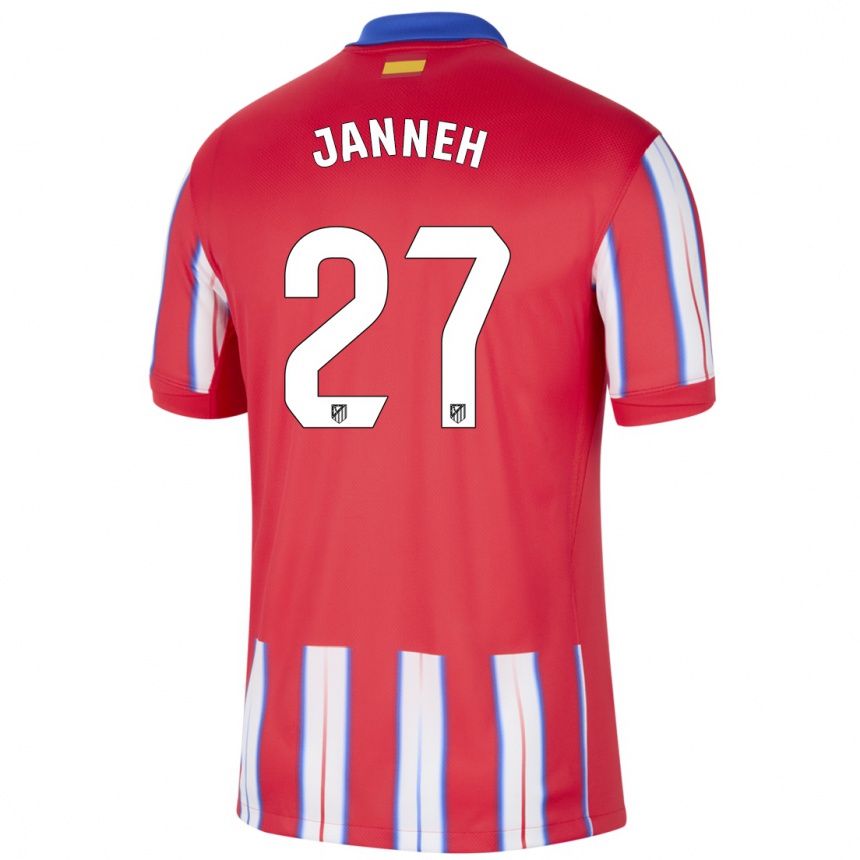 Men Football Omar Janneh #27 Red White Blue Home Jersey 2024/25 T-Shirt Uk