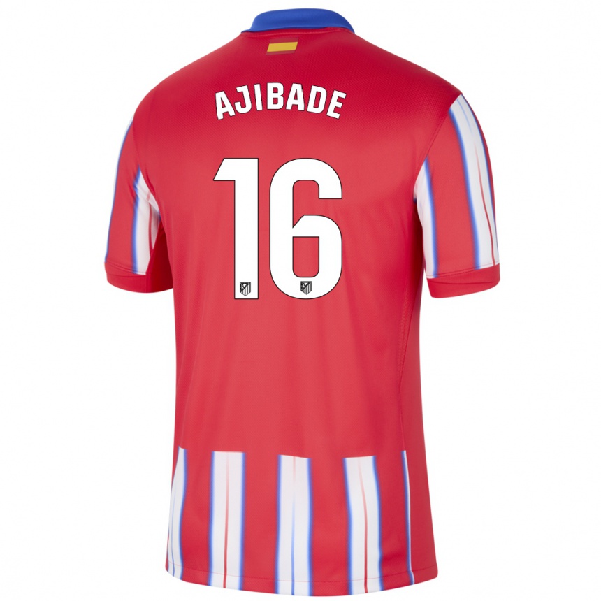 Men Football Rasheedat Ajibade #16 Red White Blue Home Jersey 2024/25 T-Shirt Uk