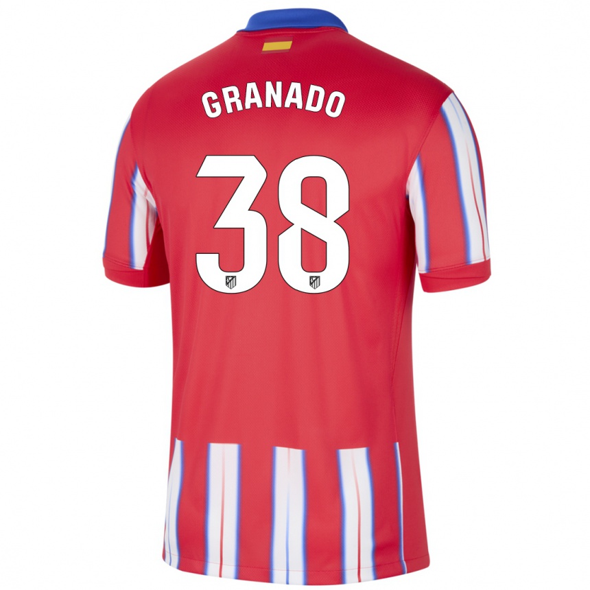 Men Football Adrian Granado #38 Red White Blue Home Jersey 2024/25 T-Shirt Uk