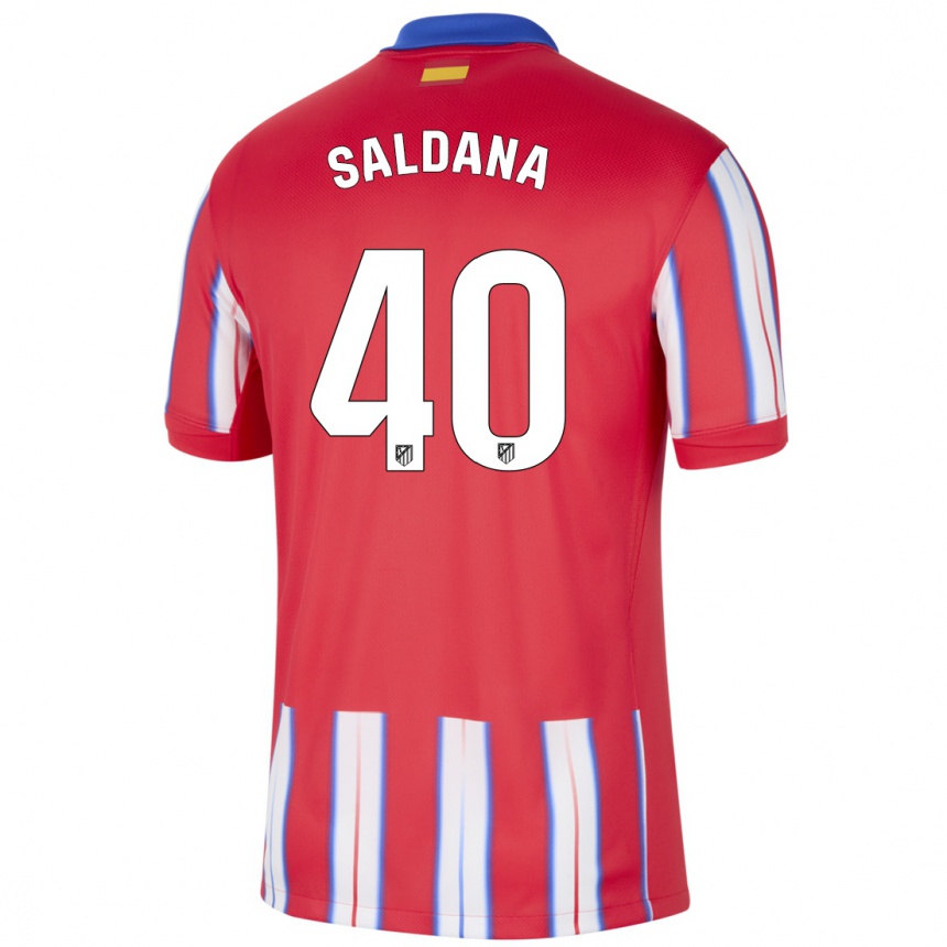 Men Football Jose Saldana #40 Red White Blue Home Jersey 2024/25 T-Shirt Uk