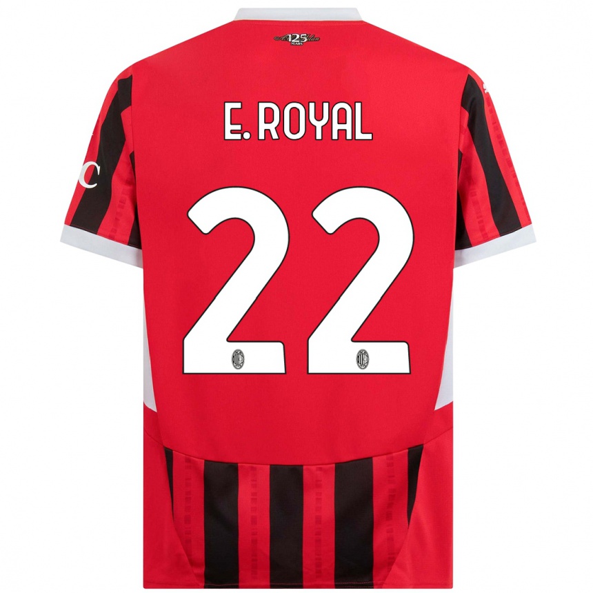 Men Football Emerson Royal #22 Red Black Home Jersey 2024/25 T-Shirt Uk