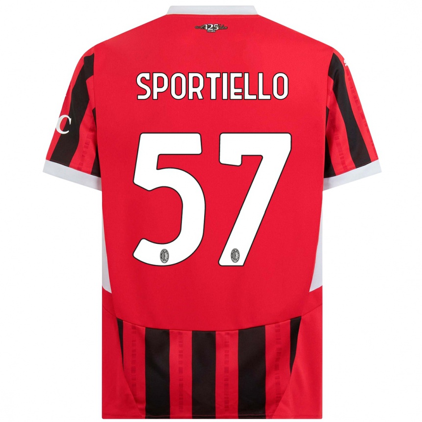 Men Football Marco Sportiello #57 Red Black Home Jersey 2024/25 T-Shirt Uk