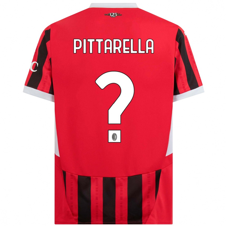 Men Football Matteo Pittarella #0 Red Black Home Jersey 2024/25 T-Shirt Uk