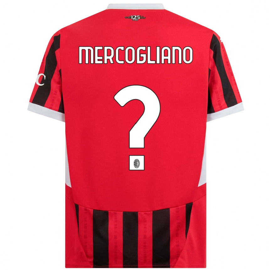 Men Football Mattia Mercogliano #0 Red Black Home Jersey 2024/25 T-Shirt Uk