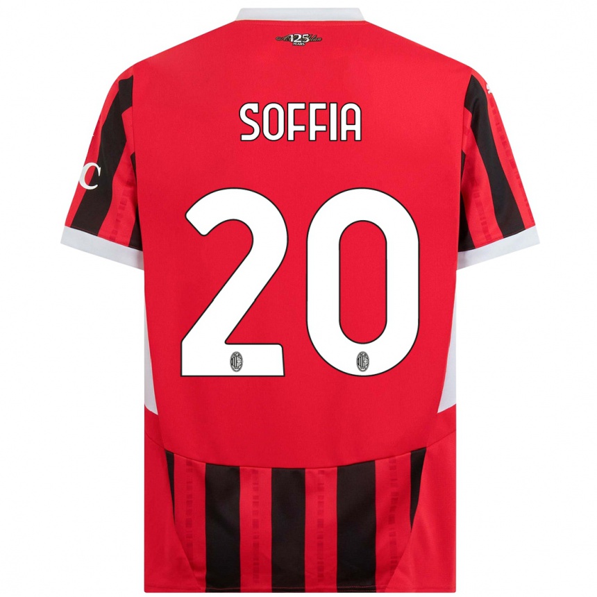 Men Football Angelica Soffia #20 Red Black Home Jersey 2024/25 T-Shirt Uk