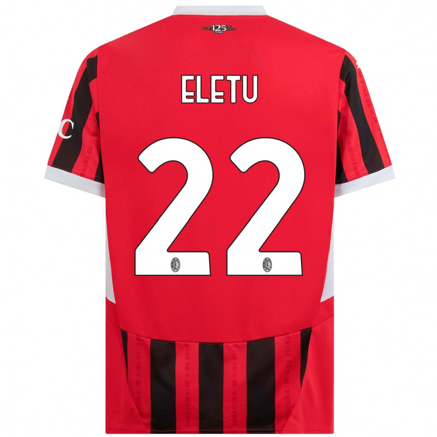 Men Football Victor Eletu #22 Red Black Home Jersey 2024/25 T-Shirt Uk