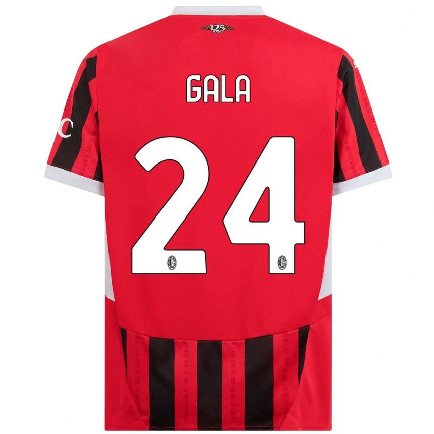 Men Football Antonio Gala #24 Red Black Home Jersey 2024/25 T-Shirt Uk