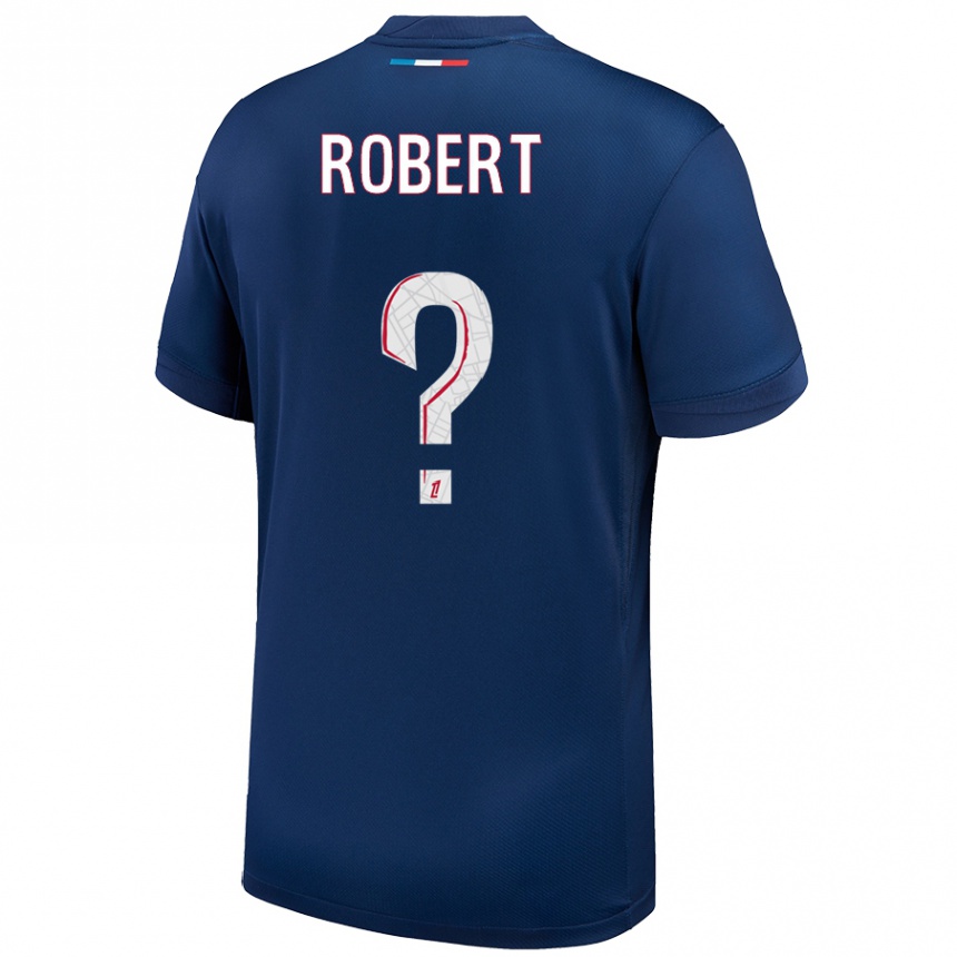 Men Football Laure Robert #0 Navy Blue White Home Jersey 2024/25 T-Shirt Uk