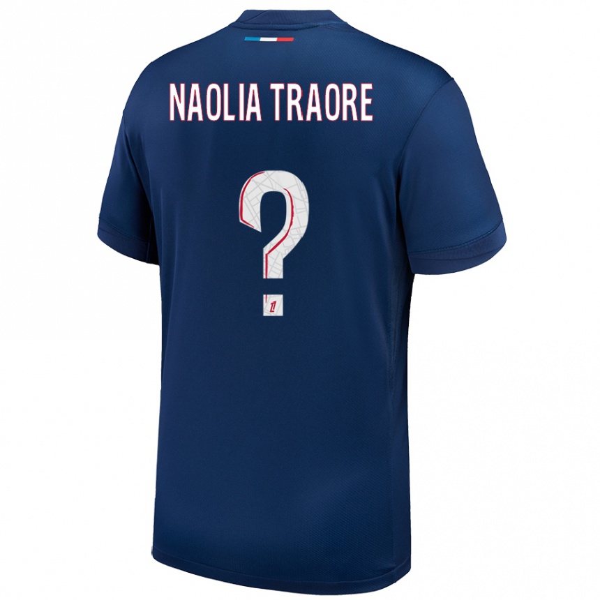 Men Football Naolia Traore #0 Navy Blue White Home Jersey 2024/25 T-Shirt Uk