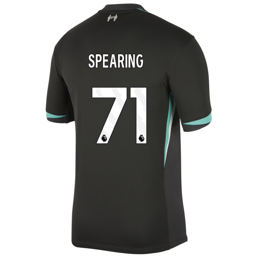 Men Football Jay Spearing #71 Black Anthracite White Away Jersey 2024/25 T-Shirt Uk