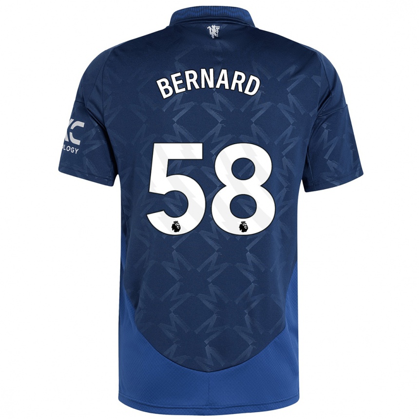 Men Football Bernard #58 Indigo Away Jersey 2024/25 T-Shirt Uk