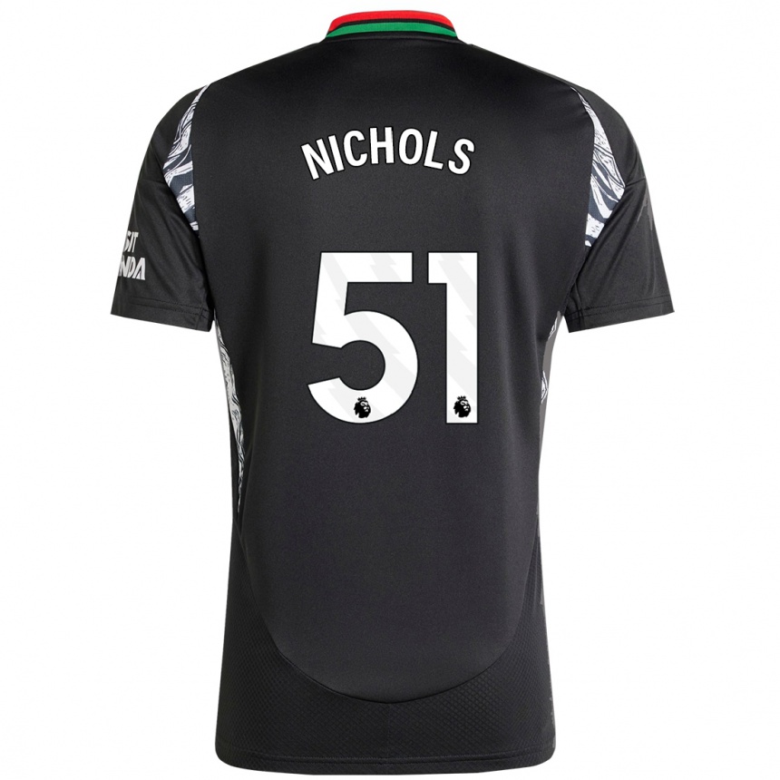 Men Football Josh Nichols #51 Black Away Jersey 2024/25 T-Shirt Uk