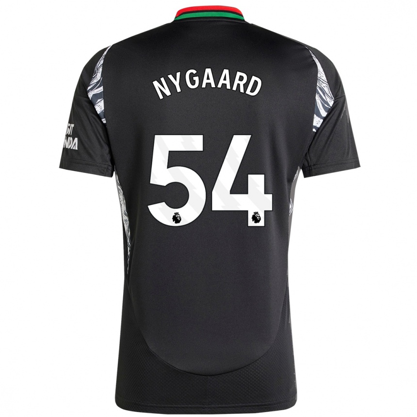 Men Football Lucas Nygaard #54 Black Away Jersey 2024/25 T-Shirt Uk