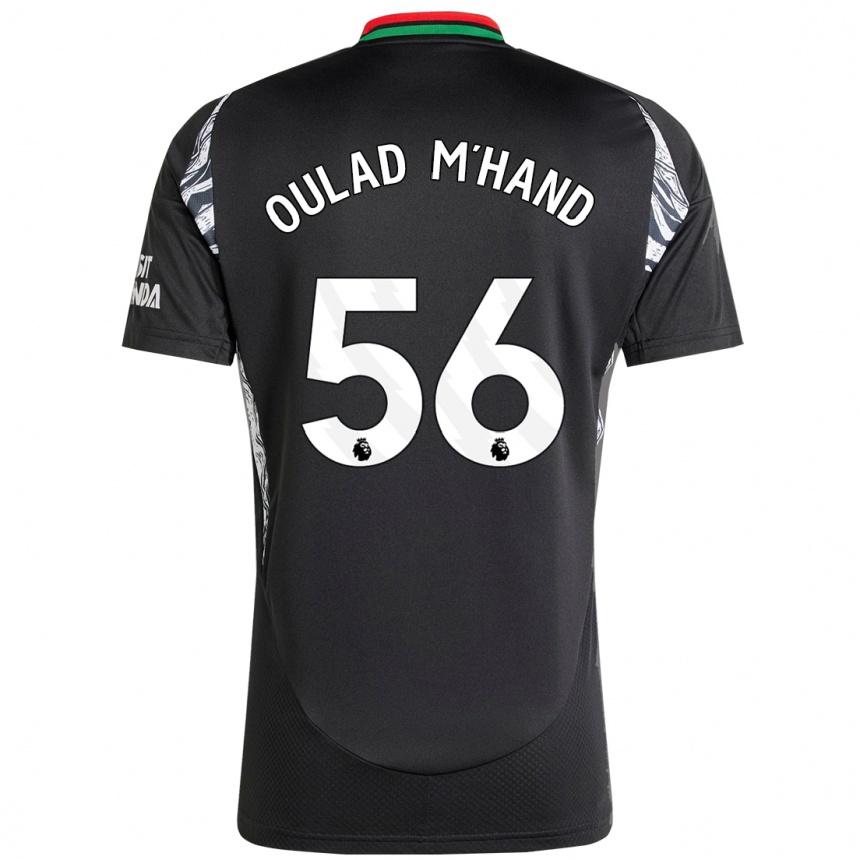 Men Football Salah-Eddine Oulad M'hand #56 Black Away Jersey 2024/25 T-Shirt Uk