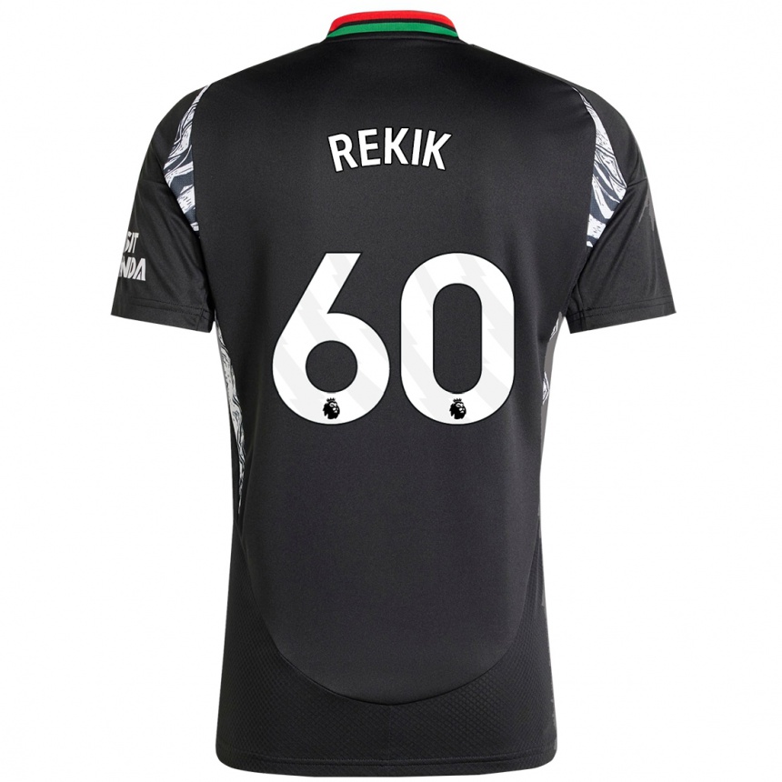 Men Football Omar Rekik #60 Black Away Jersey 2024/25 T-Shirt Uk