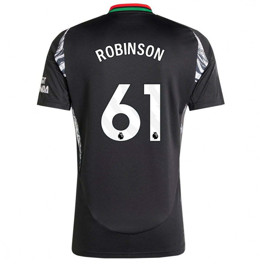 Men Football Josh Robinson #61 Black Away Jersey 2024/25 T-Shirt Uk