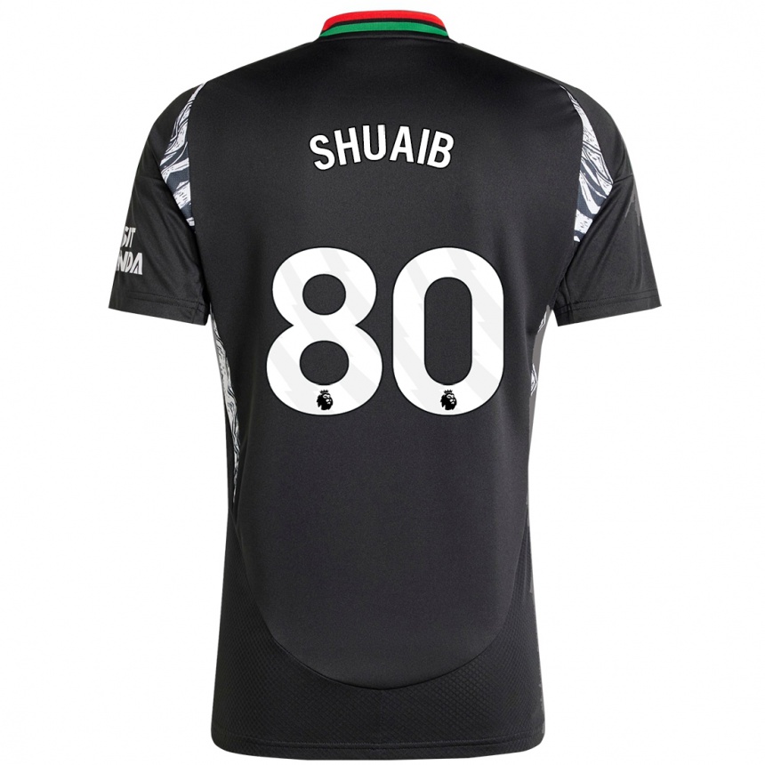 Men Football Zac Shuaib #80 Black Away Jersey 2024/25 T-Shirt Uk